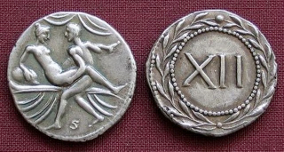 Illustration for article titled Ancient Roman coins depict sundry sexual acts, but what were they for?